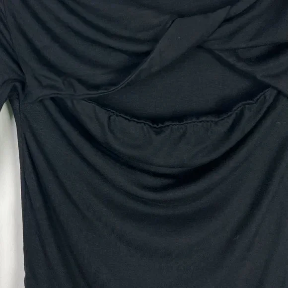 NWT Six/Fifty Black Off The Shoulder with Front Cut Out Shirt Size Medium M NEW - Picture 3 of 13